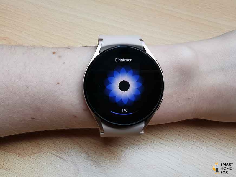 Дыхательные упражнения на часах Samsung Galaxy Watch 4.